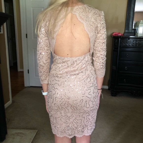 Nude with sequin dress - Picture 2 of 3